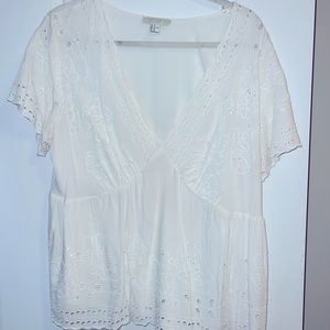 Forever 21 white lace top